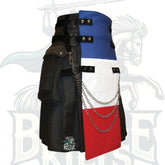 Patriotic Gothic French Flag Kilt – Handmade Utility Kilt